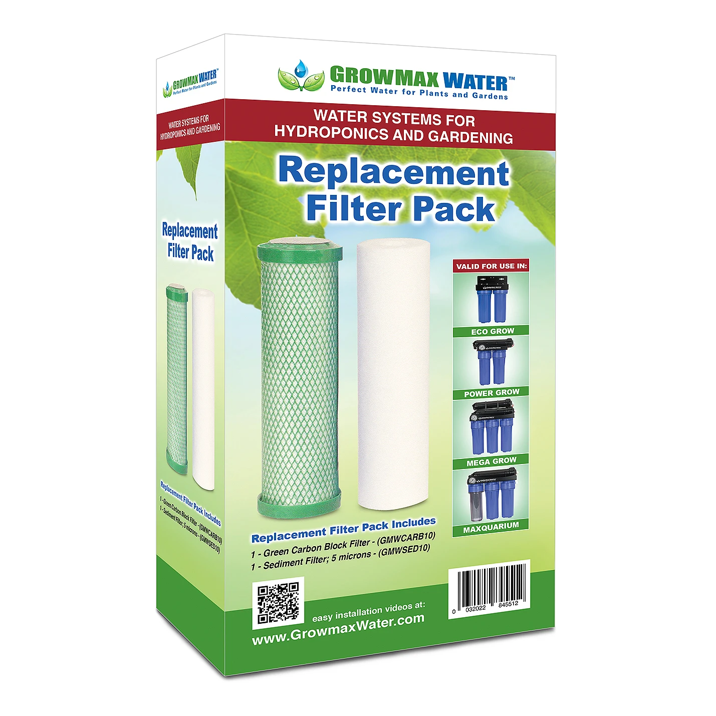 GMWPACKPRO - GROWMAX WASSER - PRO WACHSEN FILTER-KIT AKTIVKOHLE UND SEDIMENT