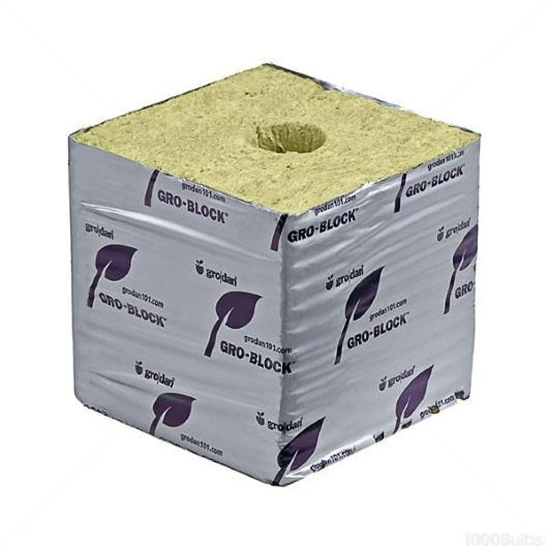 HUGO - GRODAN - HUGO ROCK WOOL CUBE WITH HOLE | 15x15x15h cm