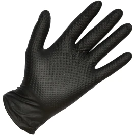 MAEX0217 - QNUBU - PROFESSIONAL NITRILE GLOVES BLACK | DIAMOND SIZE XL - 200 GLOVES