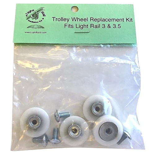 TWKITEU - TEFLON REPLACEMENT WHEELS FOR LIGHT RAIL 3.0 3.5 AND 4.0 2 PAIRS (4 PIECES)