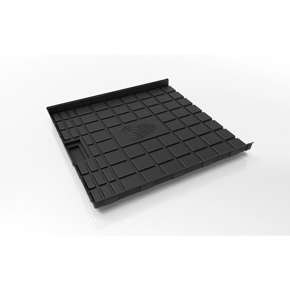 ILMRBSTF120 - HYDROLABHYDROPONICS - BLACK ABS MODULAR DRAINING TRAY 120X120X10H CM