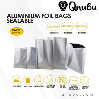 QNUBU - SEALABLE ALUMINIUM FOIL BAG | 45x60cm 50pz