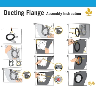 SECRET JARDIN - DUCTING FLANGE |  Ø16mm POLES