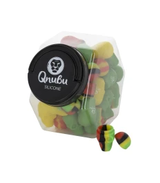 MAEX0162 - QNUBU - SILICONE CONTAINERS WITH DISPLAY | SKULL 15ml 40pcs