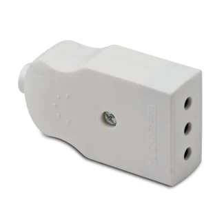 05211 - FEMALE SOCKET 2-PIN +T 10A WHITE