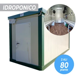 LAB001 - INDOORLINE - PREFABRICATED LABORATORY GS 80 PLANTS - HYDROPONIC - 2 WINGS | 600x240x270h cm