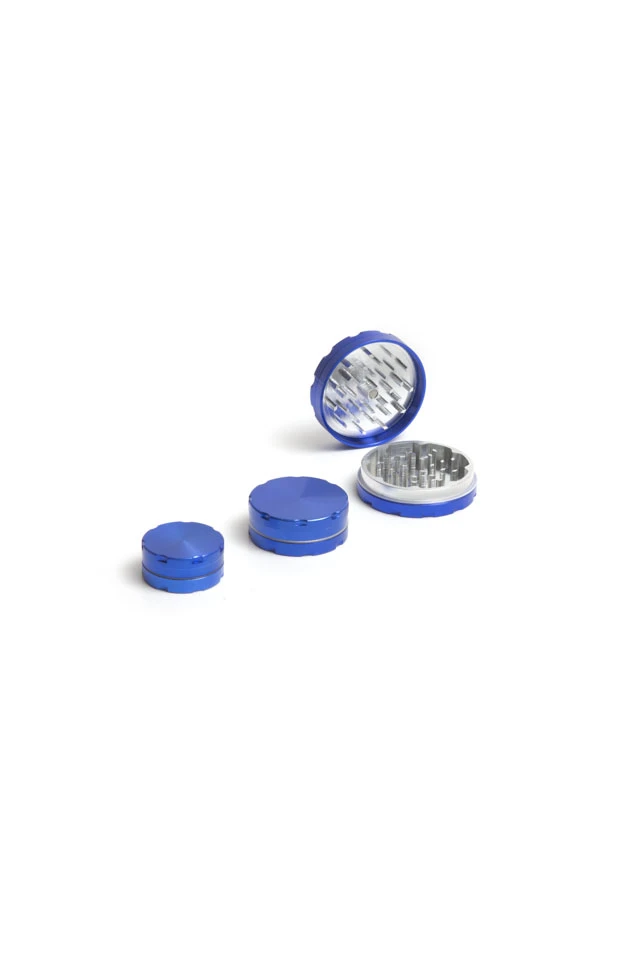 912181 - GRINDER DE LUXE ALUMINIUM 62MM 2 PARTS LIGHT BLUE