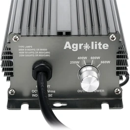 AGRB666 - AGROLITE - BALASTRO ELECTRÓNICO REGULABLE DE CUATRO POTENCIAS 250-400-660W DEVILIGHT