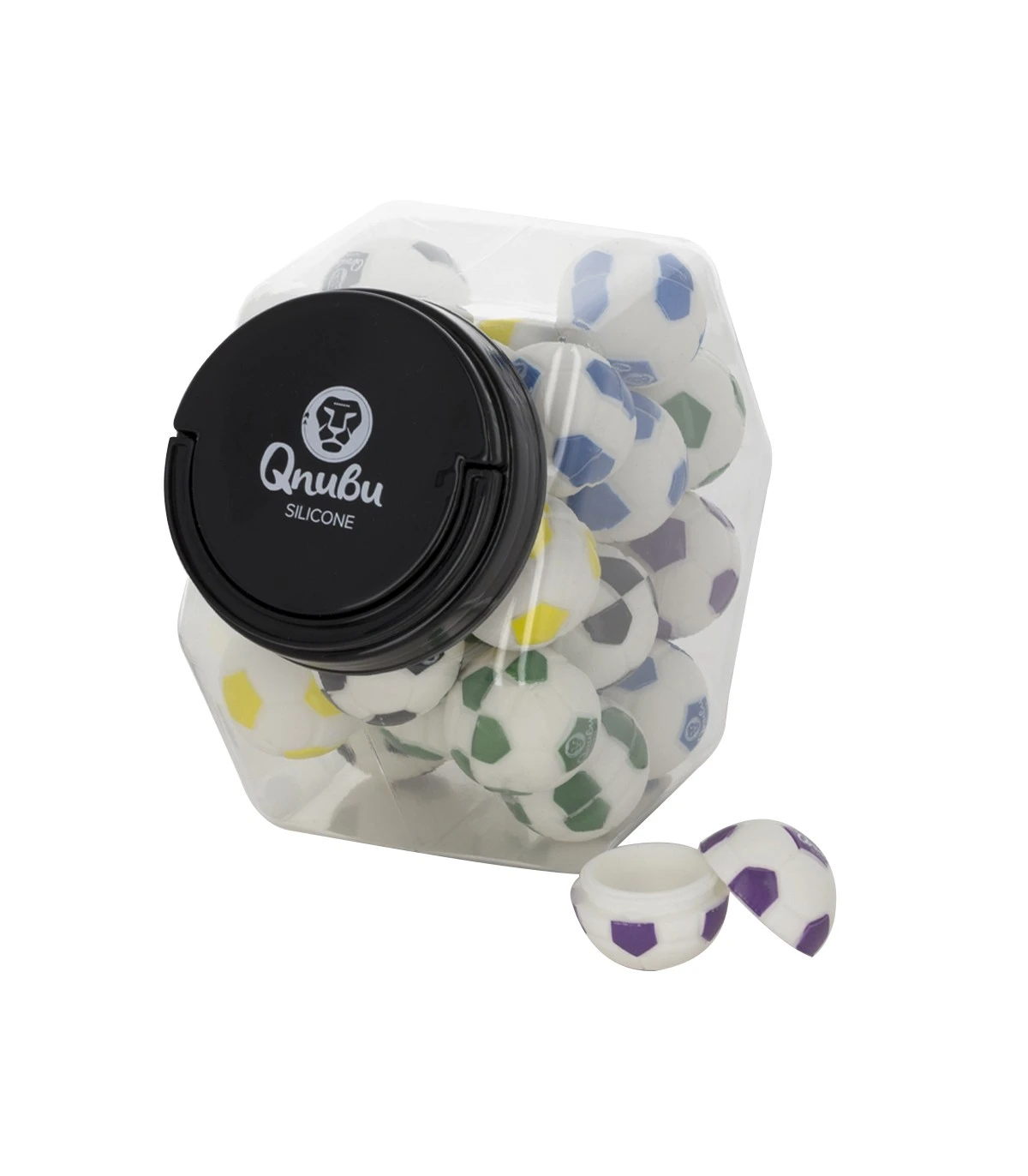 MAEX0168 - QNUBU - CONTENEDORES DE SILICONA CON DISPLAY | BOLA 8ml 25pcs