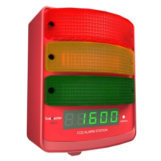 AS-2 - TROLMASTER - STATION D'ALARME CO2 AVEC AFFICHAGE LED ET SIRÈNE POUR CARBON-X