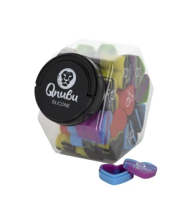 MAEX0161 - QNUBU - CONTENANTS EN SILICONE AVEC AFFICHAGE | COEUR 18ml 50pcs