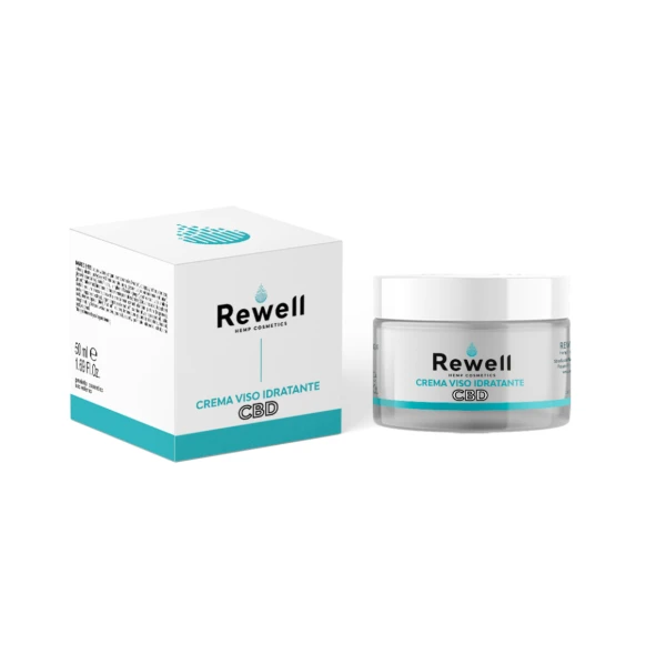 RE0010 - REWELL - CRÈME VISAGE HYDRATANTE AVEC CBD | 50ml 250mg CBD