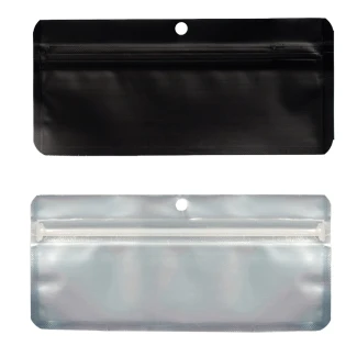 PACK0056 - QNUBU - ZIP BAG ANTI-ODOR BLACK | PREROLLS, EDIBLES ET STEAM PENS 50pcs