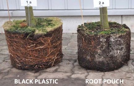 ROOT POUCH - VASO IN GEOTESSILE CON MANICI Ø 96 cm DA 378L | Indoorline