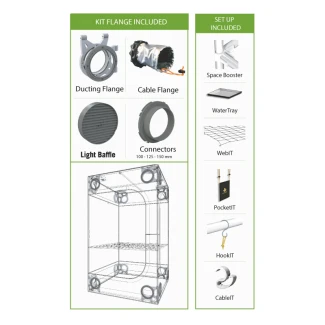 SECRET JARDIN - DARK STREET DS120 V. 4.0 CON SPACE BOOSTER | 120x120x198h CM | Indoorline