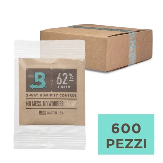 BOVEDA 62% - MANTENIMENTO UMIDITA' COSTANTE | BOX 600pz DA 4gr IMBUSTATO SINGOLARMENTE Indoorline