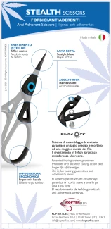 KOPTER FLIES - FORBICI ANTIADERENTI PER TRIMMING IN ACCIAIO INOX