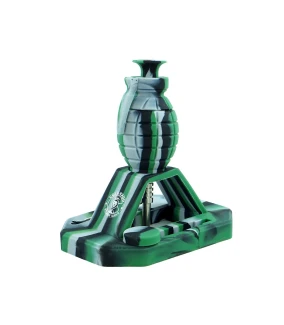QNUBU - NECTAR COLLECTOR KIT "GRENADE" IN SILICONE CON PUNTA IN TITANIO | COLLECTOR WITH TITANIUM TIP 16 CM