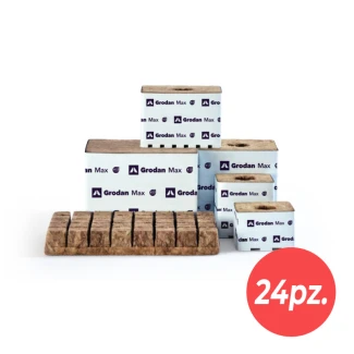 ROCSUBL0541BOX - GRODAN - MAX V1.0 TECH CUBETTO DI LANA DI ROCCIA LITTLE MAMA BOX 24pz. | 20x20x14h cm