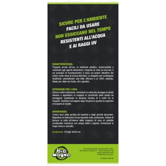 BIOMAGNO - ECOTRAP TRAPPOLA CROMOTROPICA VERDE PER MOSCA DELL'OLIVA | 10x22cm 10pz.