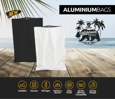 QNUBU - SACCHETTO NERO IN ALLUMINIO TERMOSALDABILE | 45x60cm 50pz