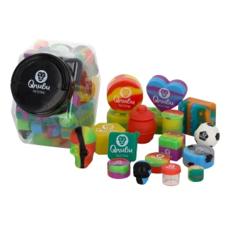 MAEX0153 - QNUBU - MIX CONTENITORI IN SILICONE CON DISPLAY | TAGLIA L 58pz