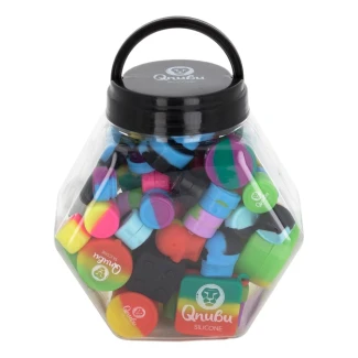 QNUBU - MIX CONTENITORI IN SILICONE CON DISPLAY | TAGLIA L