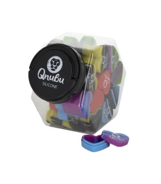 MAEX0161 - QNUBU - CONTENITORI IN SILICONE CON DISPLAY | CUORE 18ml 50pz