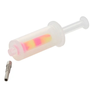 QNUBU - NECTAR COLLECTOR "SYRINGE" IN SILICONE CON PUNTA IN TITANIO | 23 CM