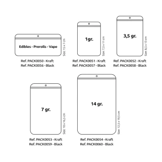 QNUBU - ZIP BAG ANTIODORE KRAFT | 14gr 50pz